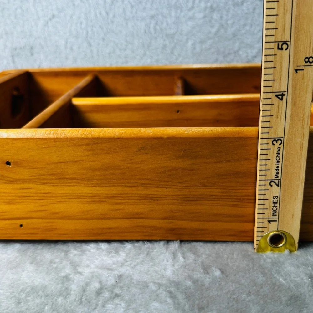 Vintage 80s Wood Wall Shelf Heart Cutout Curio Display 3 Pegs Cottagecore
